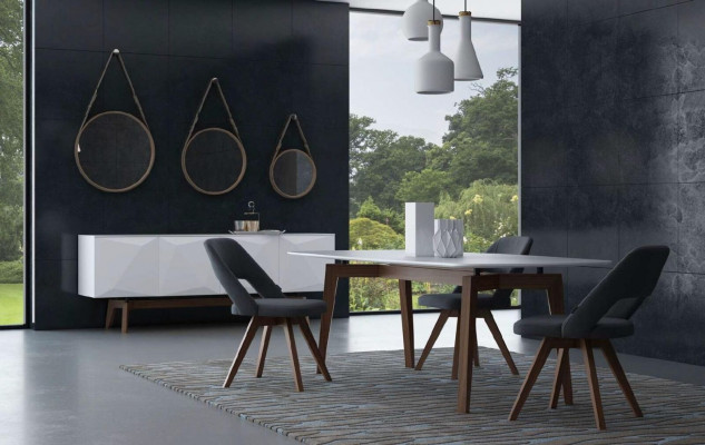Grande table à manger Mobilier de cuisine moderne Tables de luxe Meubles en bois