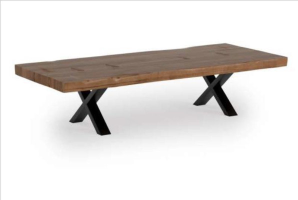 Table basse en bois massif Table rectangulaire Table à thé Table de salon Moderne