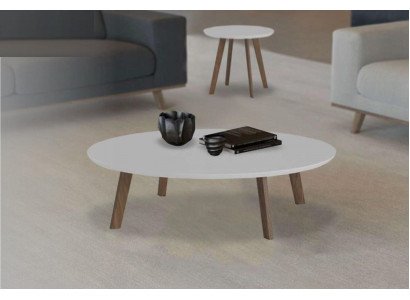 Petites tables basses rondes Ensemble de meubles de salon Tables en bois massif Luxe neuf