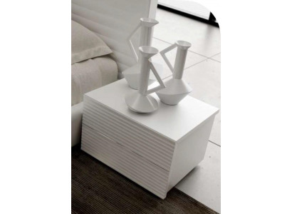Table de chevet de luxe blanche avec espace de rangement, mobilier de chambre à coucher petite table de rangement