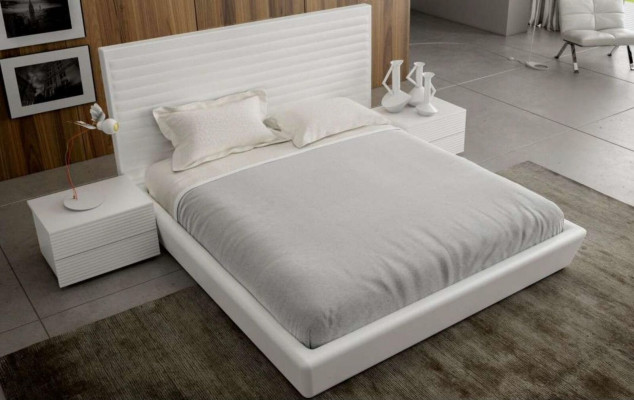 Table de chevet de luxe blanche avec espace de rangement, mobilier de chambre à coucher petite table de rangement