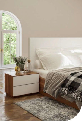 Chambre brune Chevet Moderne Mobilier de chambre en bois massif neuf