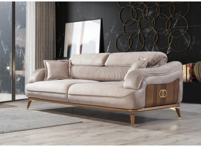 Canapé trois places 3 Canapés de luxe pour salon en tissu Design de meubles