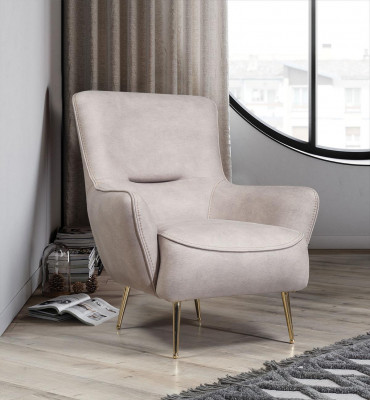 Fauteuil une place de luxe en cuir blanc moderne nouveau