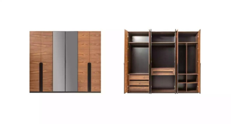 Lit + 2x tables de chevet 5 pièces. Ensemble de chambre Designer Chambre de luxe