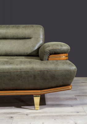 Ensemble de canapés 3 places Design Ensemble de canapé Fauteuil en cuir Salon neuf