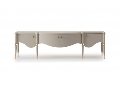 Meuble TV Sideboard Lowboard Beige Bois Table de salon Armoire