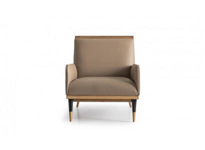 Fauteuil une place de luxe Beige en similicuir pour salon