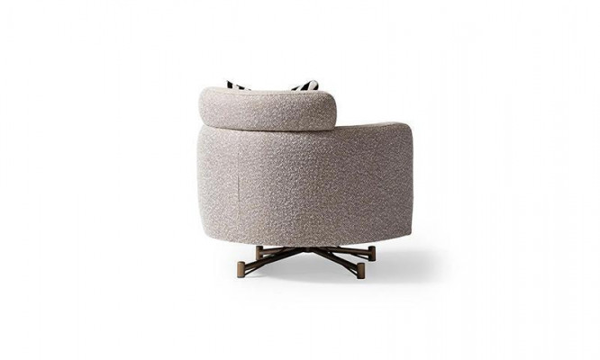 Fauteuil à oreilles Fauteuil cocktail Fauteuil de club Gris Tissu Rembourrage 2 places