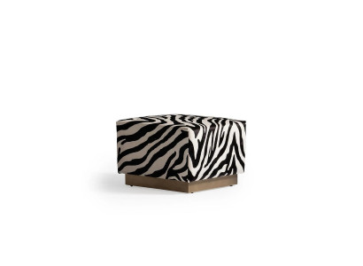 Tabouret tabouret Motif zèbre Cube Siège Tissu Rembourrage Salon Siège