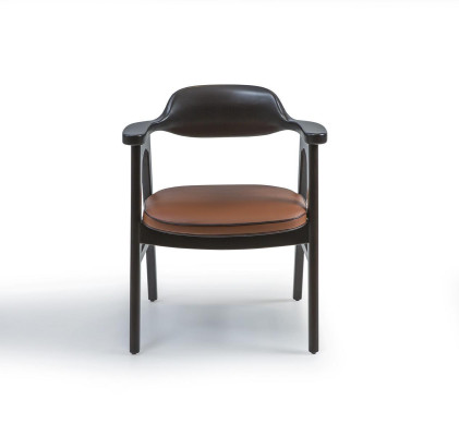 Salle à manger Chaise avec accoudoirs Chaise en bois noir nouveau design de meubles Siège
