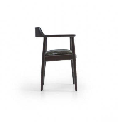 Salle à manger Chaise de design avec accoudoirs nouveau siège en bois noir de meubles