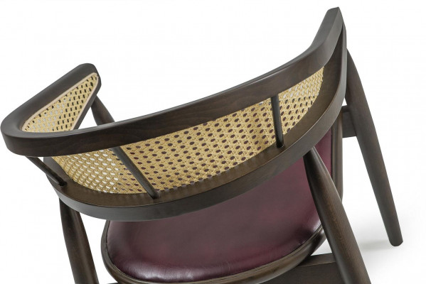 Fauteuil design en bois marron Chaise neuve Salle à manger Mobilier de siège