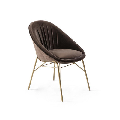 Chaise de salle à manger Luxe Chaise marron Mobilier de designer moderne Meubles neufs