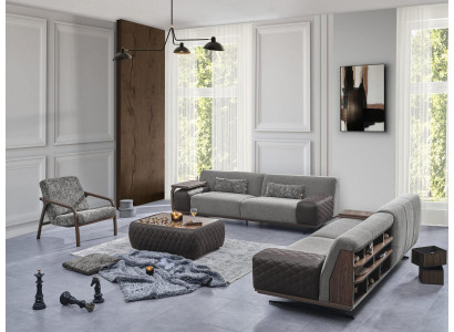 Ensemble de canapé moderne 3 pièces 2x canapé trois places fauteuil meubles rembourrés salon