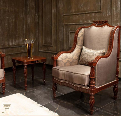 Salon classique Ensemble de salon rembourré 3+1 places Ensemble de 2 pièces designer nouveau