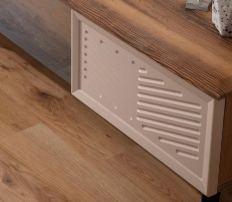 Elegant Unité murale de salon Cabinet TV design en bois Table basse 2x étagères