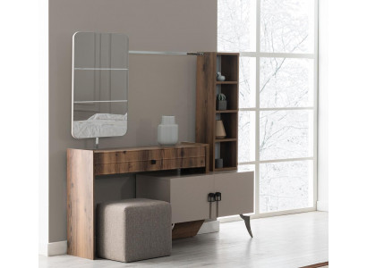 Moderne chambre bois coiffeuse avec miroir Designer Mobilier de luxe