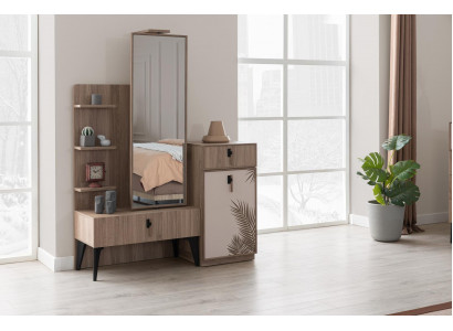 Chambre de Luxe Moderne Commode avec Miroir Mobilier Moderne en Bois Neuf