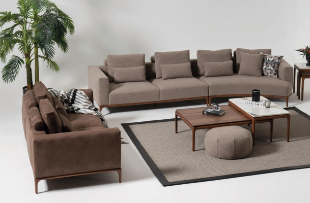 Salon Marron Chaise de Luxe Designer Fauteuil Mono-Place Rembourrage