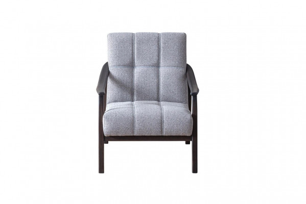 Designer Grey Armchair Salon Mobilier de Siège Luxueux Cadre en Bois Neuf