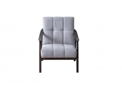 Designer Grey Armchair Salon Mobilier de Siège Luxueux Cadre en Bois Neuf