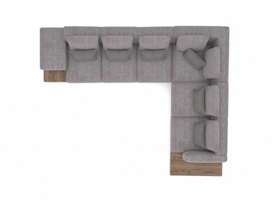 Designer nouveau canapé d'angle en forme de L, en tissu gris, meubles pour le salon.