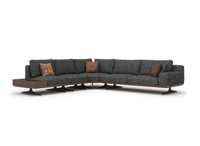 Canapé d'angle de luxe en L en forme de L, nouveau ensemble moderne pour le salon, ameublement rembourré de la pièce.