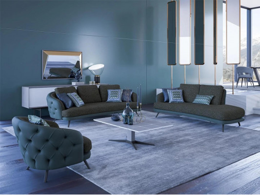 Meubles modernes Chesterfield Mobilier rembourré Salon Ensemble de canapés 4 pièces Mobilier