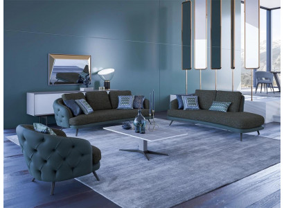 Meubles modernes Chesterfield Mobilier rembourré Salon Ensemble de canapés 4 pièces Mobilier