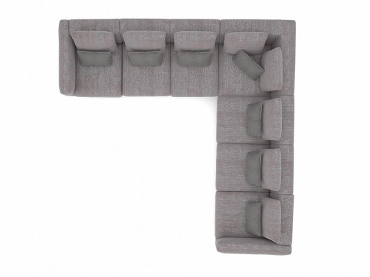 nouveau Canapé d'angle complet en forme de L en textile Mobilier du salon en bois Table basse