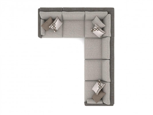 Canapé Canapé Gris Meubles rembourrés Canapé d'angle en L Suite en forme de L Ameublement Salon