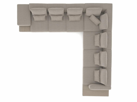 Canapé design gris en tissu d'ameublement pour canapé d'angle Meubles rembourrés pour salon nouveaux