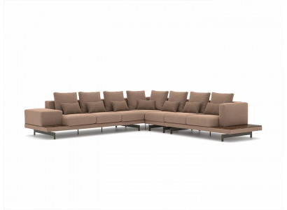 Meubles rembourrés modernes Canapé d'angle en L neuf Table basse Salon de luxe