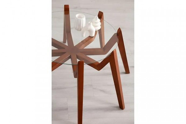 Table basse de style moderne, nouveaux meubles de salon de haute qualité en verre et en bois.