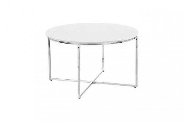Luxueuses jambes de table blanc métal argenté pour le salon moderne.