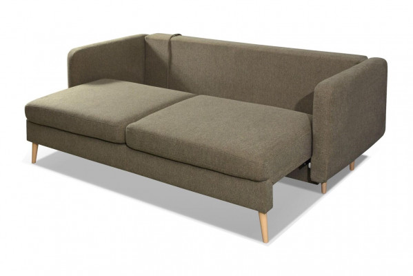 Canapé-lit Luxe Canapé Designer 3 Places Mobilier Tissu Bleu et Canapé d'angle