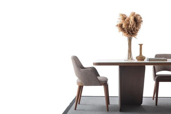 Ensemble de salle à manger 5 pièces. Table à manger 4 chaises Design moderne Marron Ensemble de luxe