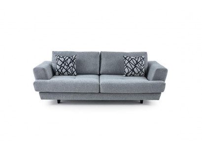 Conception de salon Canapé 3 places en tissu gris de luxe moderne, exclusif