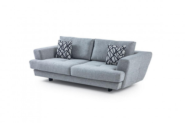 Conception de salon Canapé 3 places en tissu gris de luxe moderne, exclusif