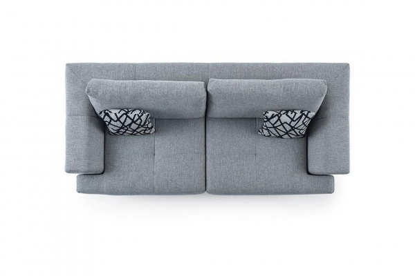 Conception de salon Canapé 3 places en tissu gris de luxe moderne, exclusif