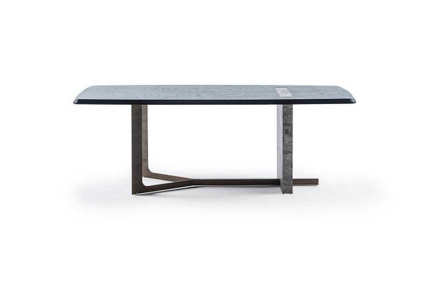 Moderne Salle à manger rectangulaire Table à manger en bois gris Design de luxe Table
