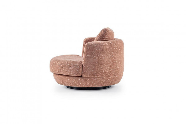 Fauteuil moderne d'une place Orange Décoratif de salon en tissu de luxe design.