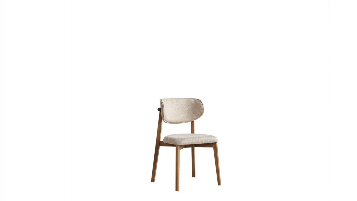 Chic, confortable chaise de salle à manger en beige en bois de qualité exclusif