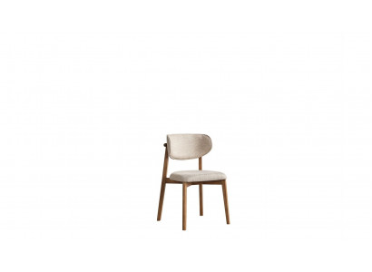 Chic, confortable chaise de salle à manger en beige en bois de qualité exclusif