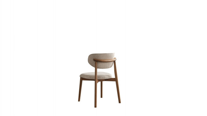 Chic, confortable chaise de salle à manger en beige en bois de qualité exclusif