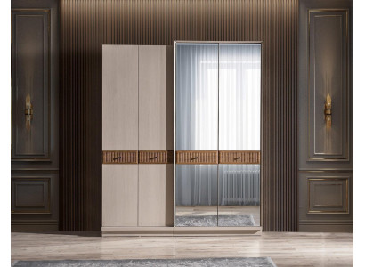 Armoire élégante Armoire de luxe Mobilier de chambre moderne beige