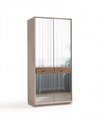 Armoire élégante Armoire de luxe Mobilier de chambre moderne beige