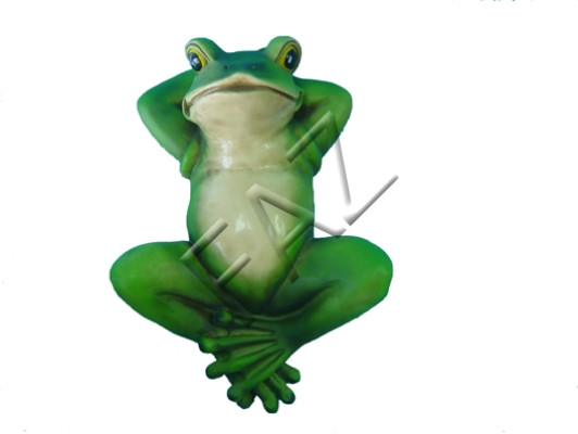 Figure de grenouille en design Statue de jardin Sculpture Figures Sculptures Décoration c377