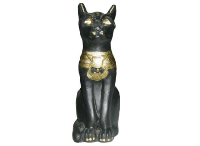 Figure statues égyptiennes de chat Bastet Décoration en plastique de 18 cm Égypte